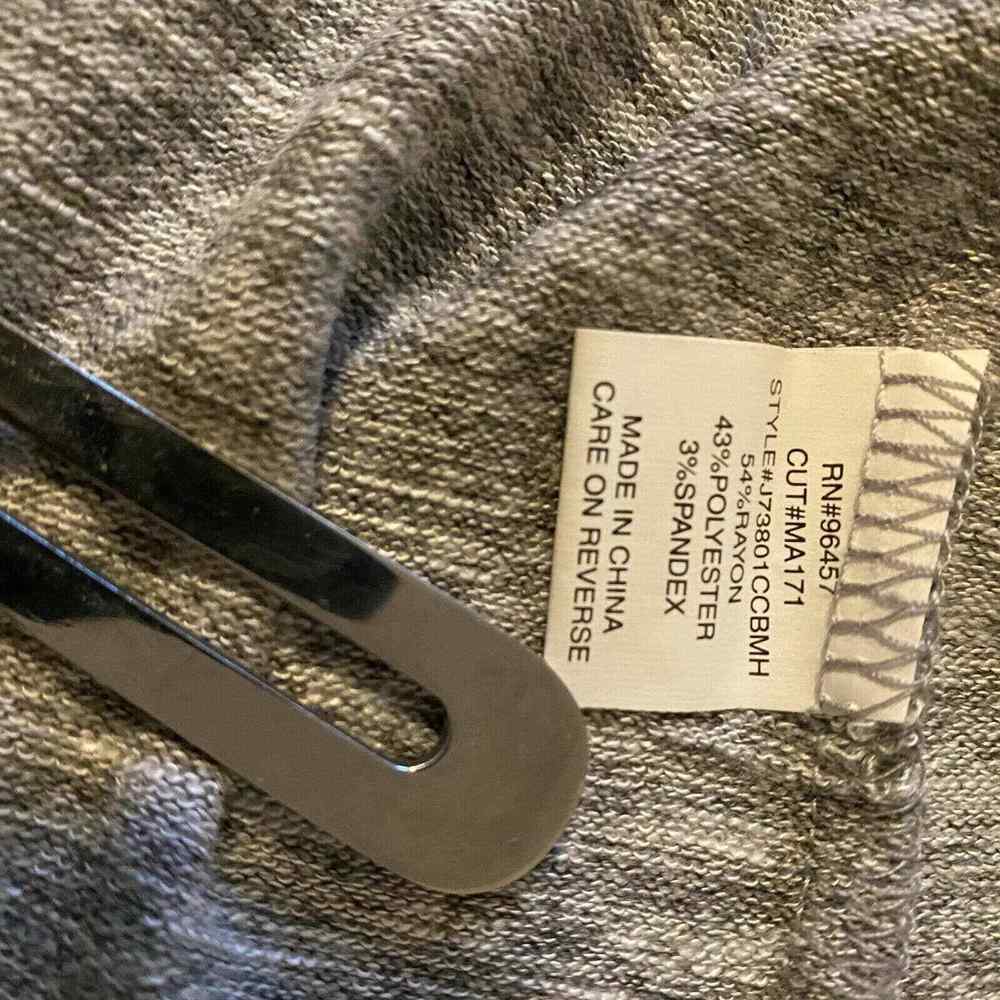 Eyeshadow Wrap Dress Size XL Short Sleeves Gray Midi *New* - Picture 12 of 14